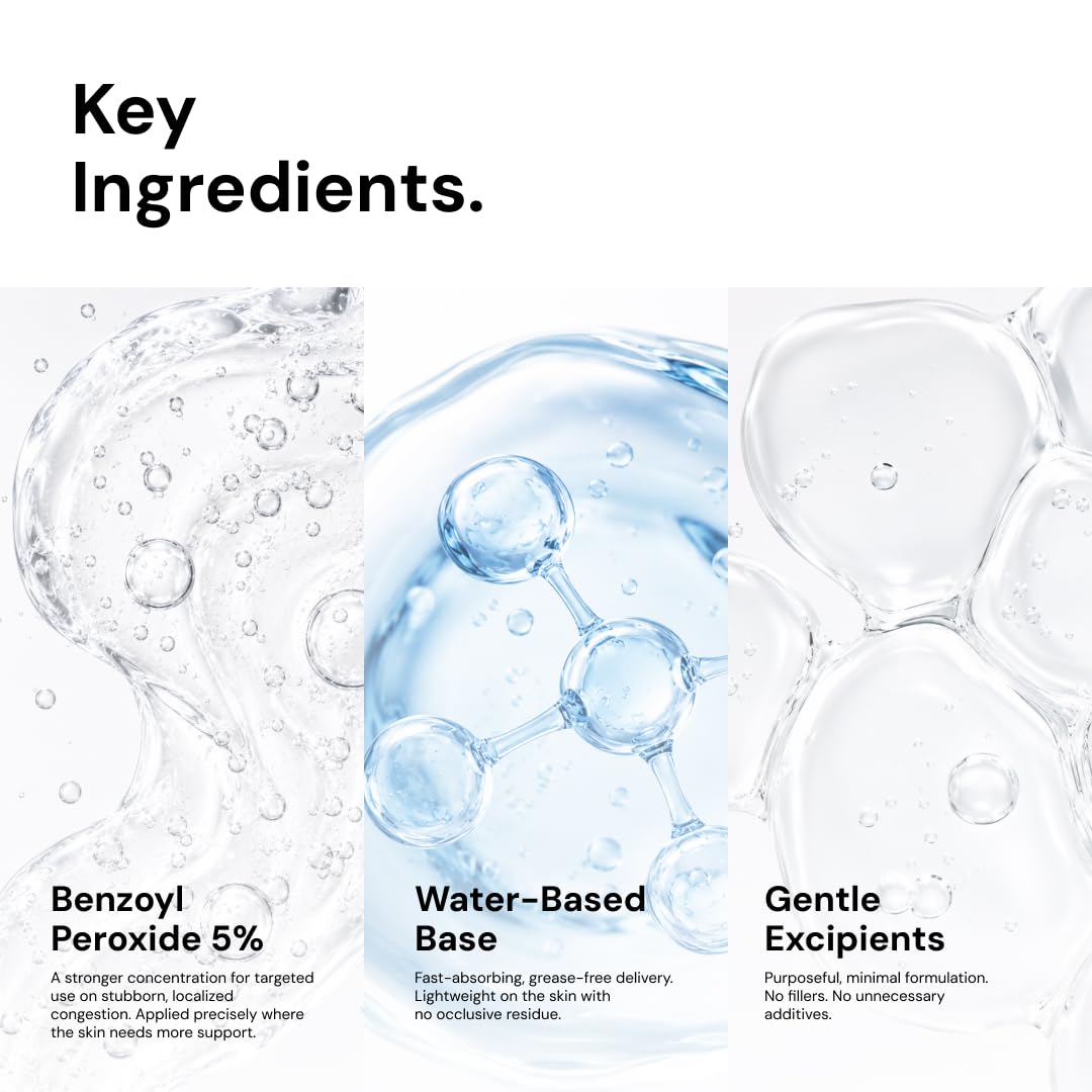 SALVE Benxop 5% Benzoyl Peroxide Gel (20 g / 0.70 oz) - Topical Skincare Gel for Oil-Prone and Congested Skin