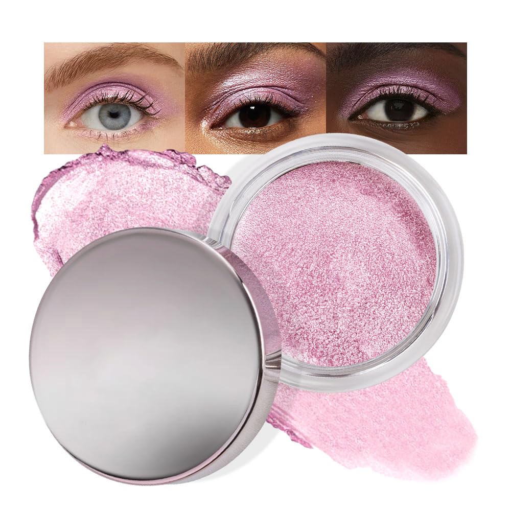 Antique Rose Shimmer Eyeshadow Palette - Cream Glitter Holographic Makeup for Mature Women | Talc-Free, Paraben-Free, Cruelty-Free