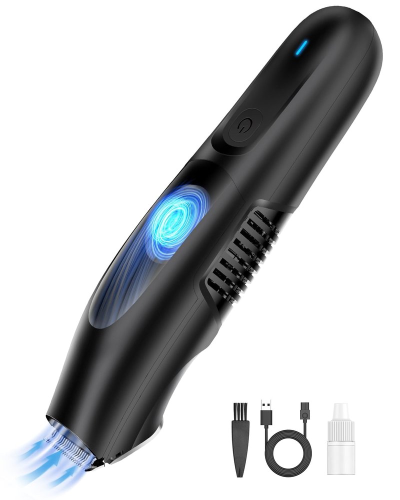 Body Hair Trimmer, Vacuum Clippers with Hair Suction, Electric Bikini Trimmer with Body Clippers for Cut Leg, Chest, Arm, Waterproof