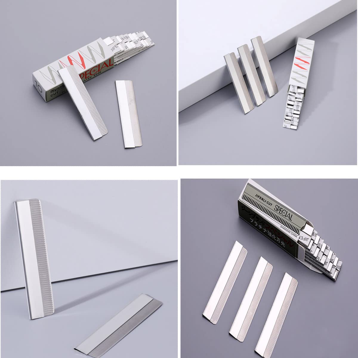 AISIBO Single Edge Razor Blades, 60PCS Eyebrow Razor Blades, Stainless Steel Single Edge Shaving Razor Blades, Eyebrow Razor Blade Replacement