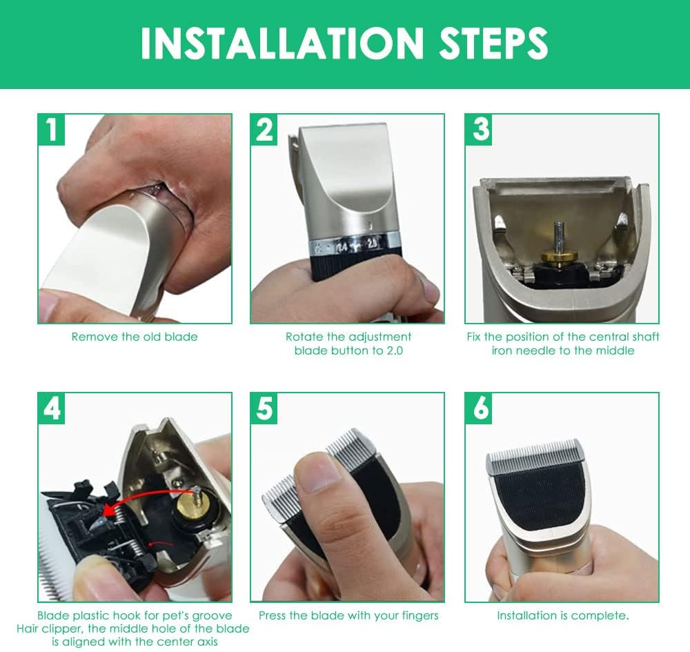 Replacement Blade for Dog Clippers - Compatible with Oneisall Low Noise Cordless Electric Clippers | Quiet Hair Cutting Head