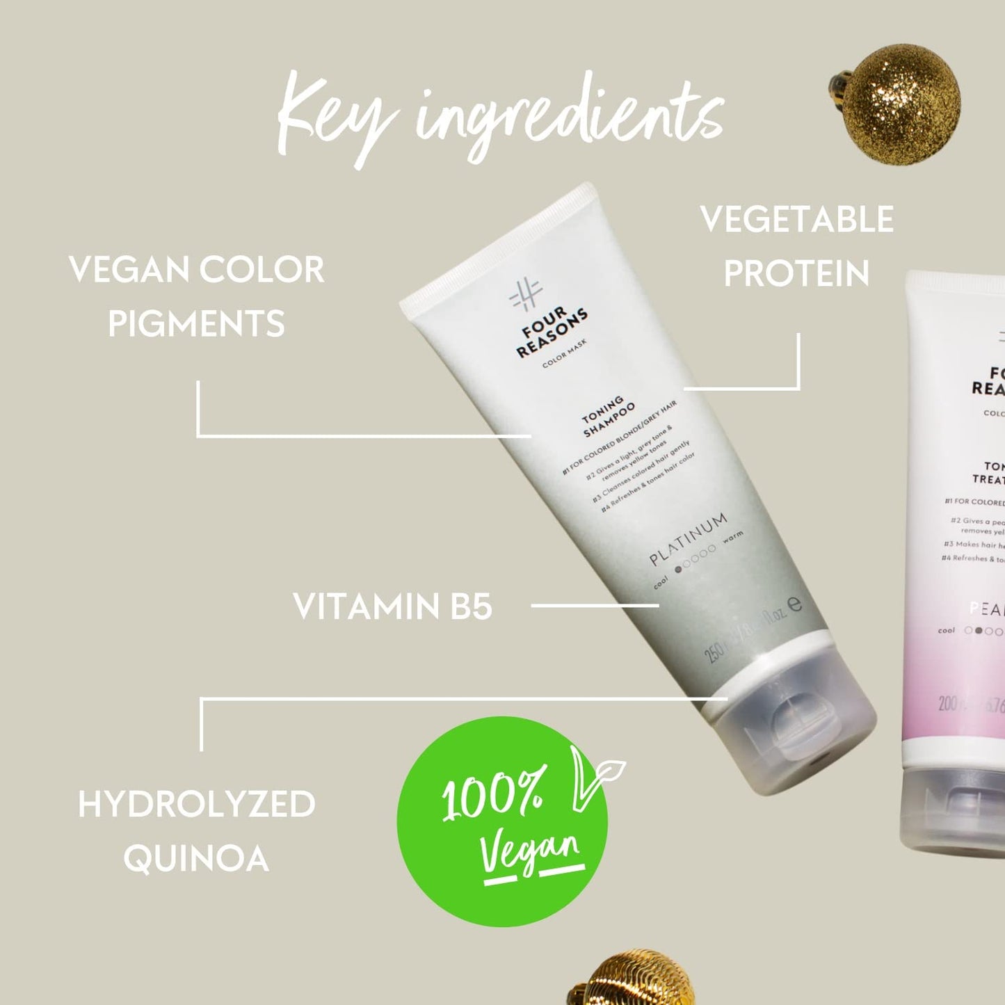 Platinum Hair Color Shampoo - Blonde Toner & Color Depositing Formula | Sulfate-Free, Vegan - 8.45 Fl Oz
