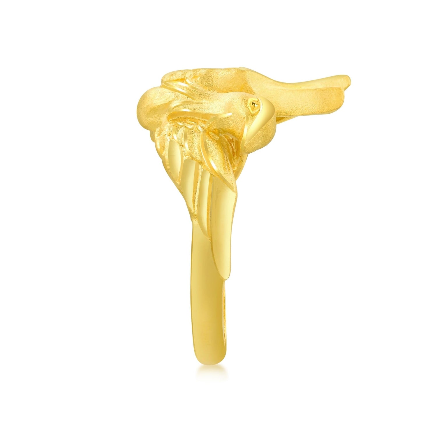 CHOW SANG SANG 999.9 24K Pure Gold Chinese Wedding Collection Phoenix AdjustableRing for Women 86366R Price-by-Weight 5.61g Gold [Size Adjustable]