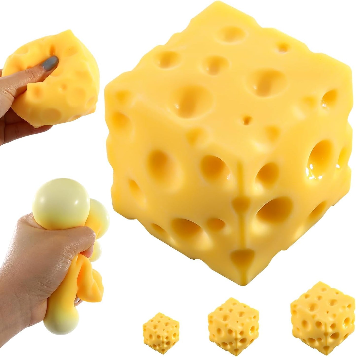 Slow Rebound Cute Butter Squeeze Stress Balls, 2026 New Squeeze Ball Realistic Butter Stick Soft Squeeze-Toys, Upgrade Stress Relief Fidget Toys Wet Slow Rebound Stress-Relief-Toy Yellow 2.4 IN