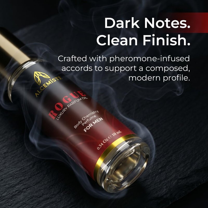 Pheromone Cologne For Men - Concentrated Oil-Based Perfume | Long-Lasting Amber & Musk Scent - 0.34 oz
