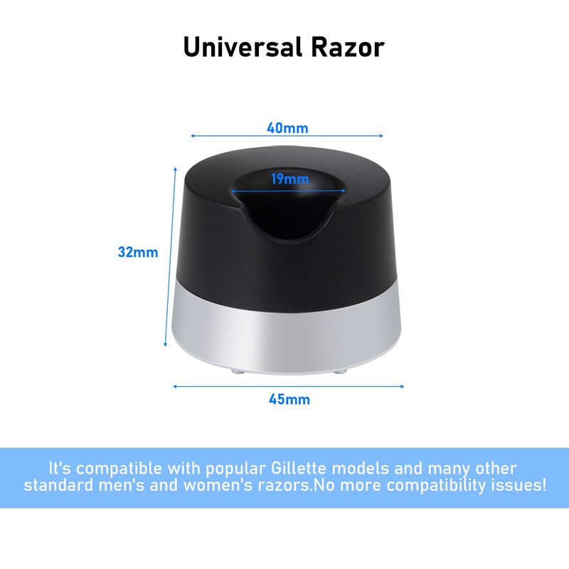 YINARONG Razor Stand Holder - Alloy Metal with Drainage Hole | Universal Fit for Most Razors | Scratch-Resistant Compatible with Gillette