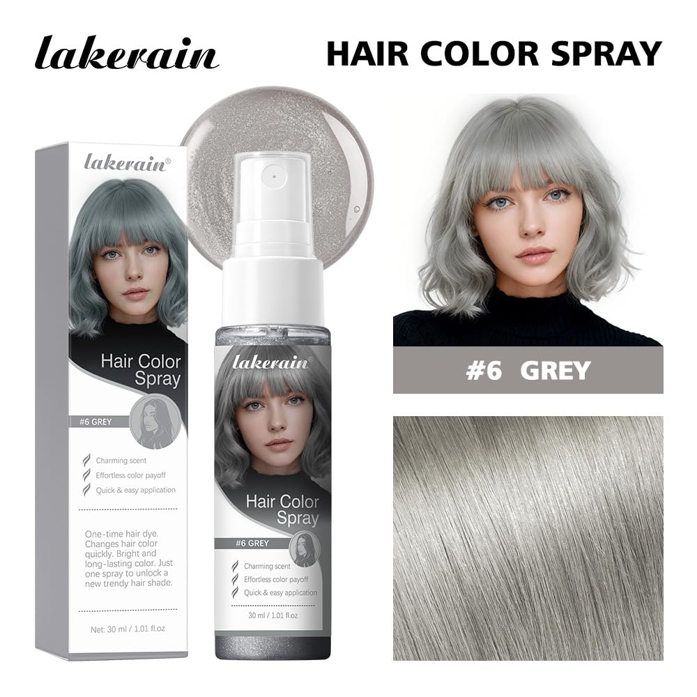 Dulele 3 Colors Temporary Hair Color Spray, Root Touch Up Hair Color Spray