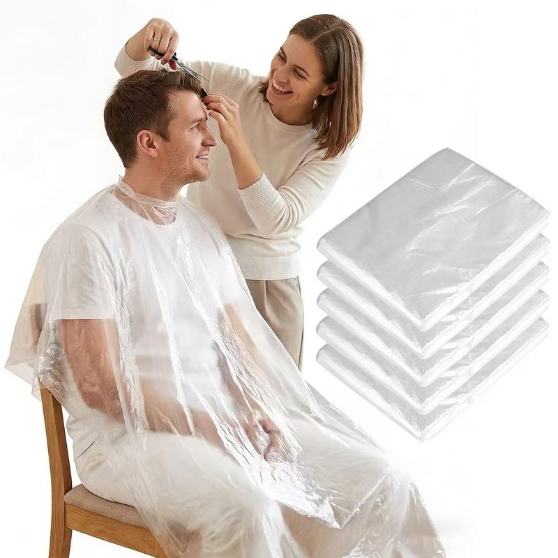 50 Pcs Disposable Hair Salon Capes, 35.4×51.2 Inches Waterproof Hairdressing Cape for Hair Stylist, Barber, Hair Dye, Perming and Beauty Salon Use
