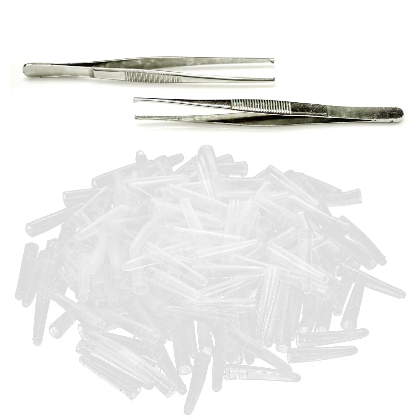 iplusmile 200pcs Tweezers Cover Sleeve Non-Slip Silicone Tip Covers Non-Shown Non-Skid Slip Tips Protector Forceps