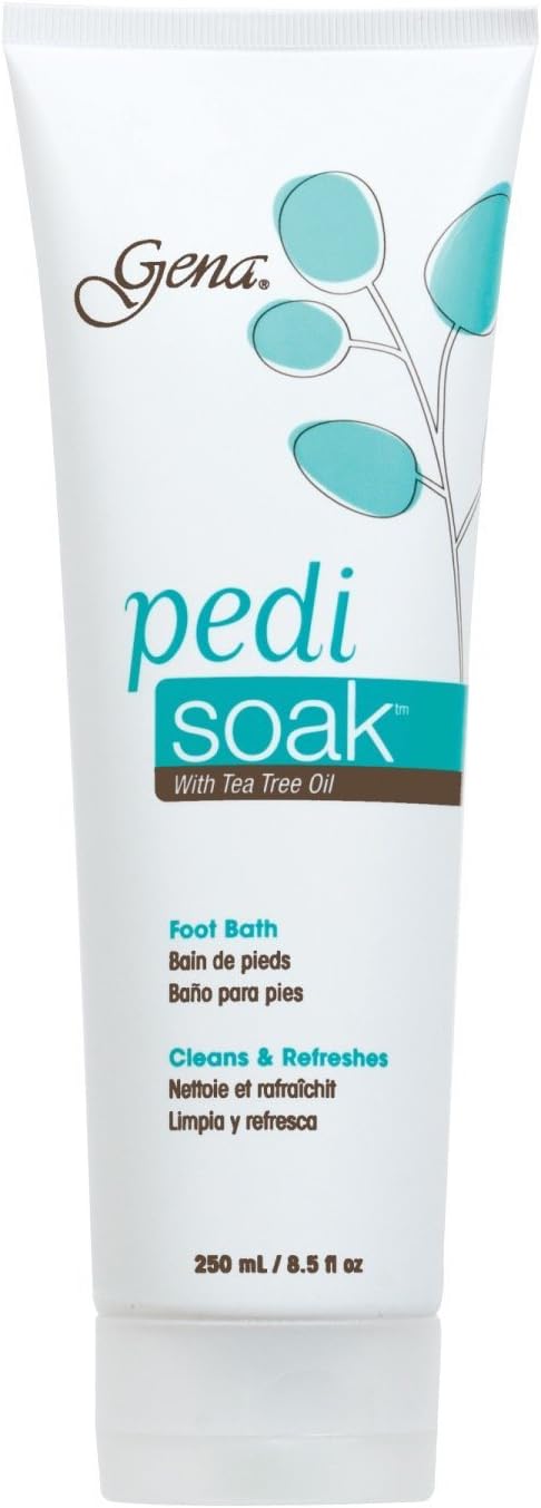 Gena Pedi Soak Foot Bath with Tea Tree Oil - Cleansing Foot Soak for Dry, Tired Feet | 8.5 fl oz
