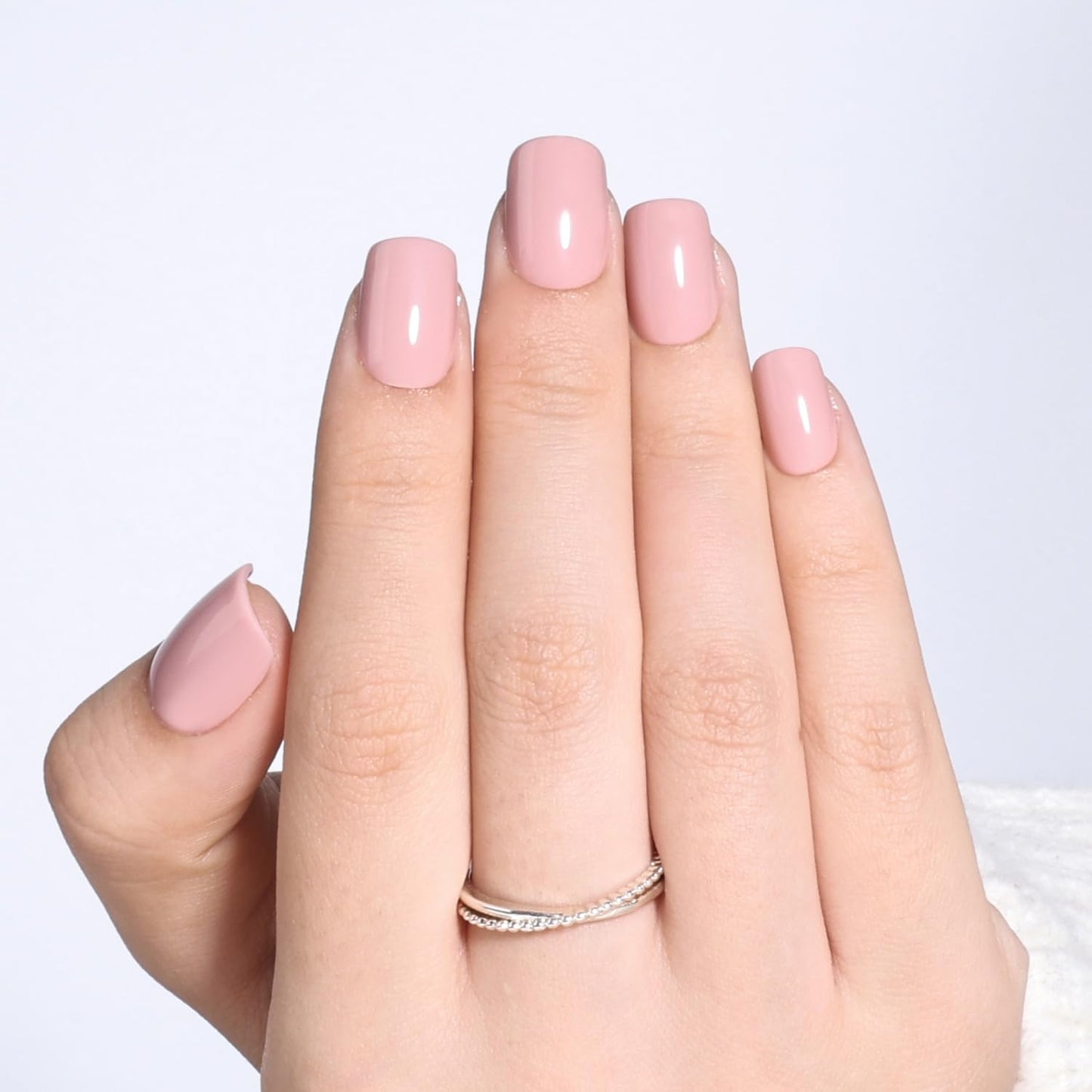 Glossy Red Press On Nails - Almond Shape Fake Nails with Glue | 32 PCS, 16 Sizes for Women