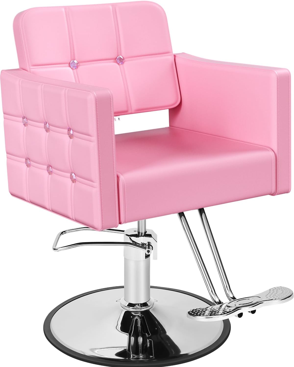 Reclining Salon Chair - Adjustable Barber Chair with 350LBS Hydraulic Pump | Black, 135° Recline for Beauty & Tattoo Studios