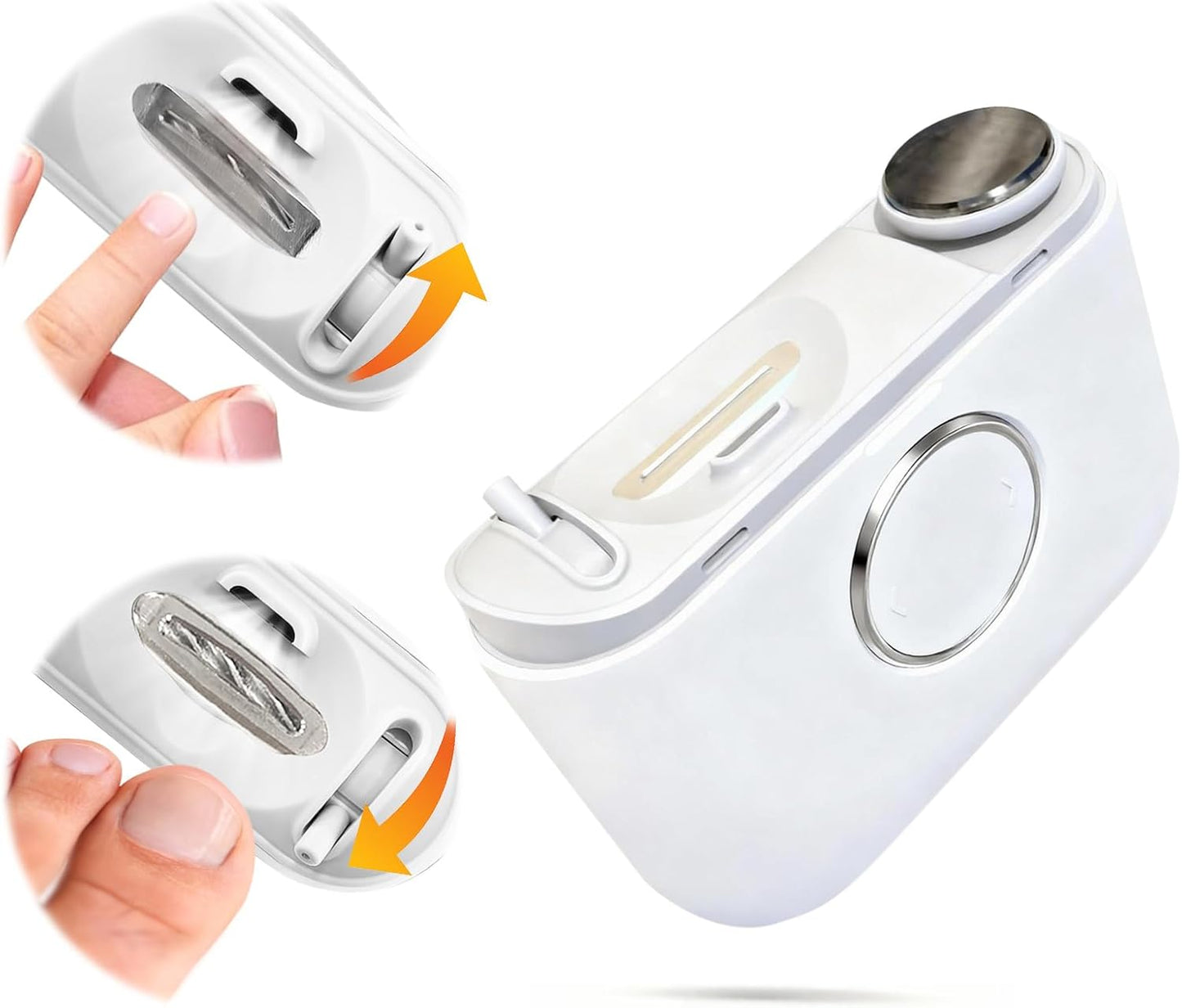 Electric Nail Clipper - Adjustable Blade for Thick & Thin Nails | Automatic Trimmer for Seniors, Adults & Babies (White)