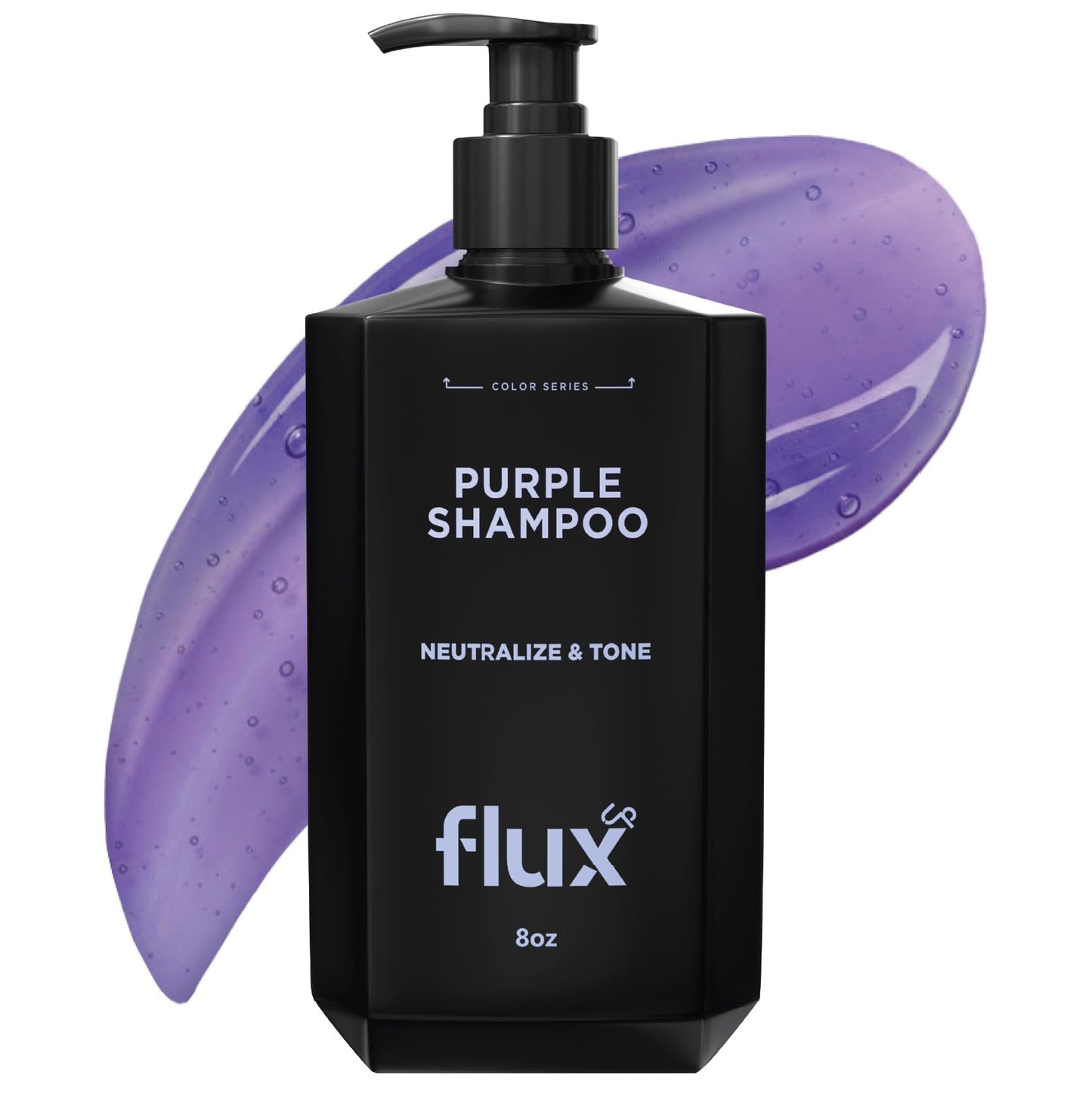FLUX UP Purple Shampoo for Blonde Hair Women & Men – Blonde & Silver Hair Toning – Sulfate-Free Anti-Brass Purple Shampoo for Blondes, Highlights & Color-Treated Strands – 8 fl oz
