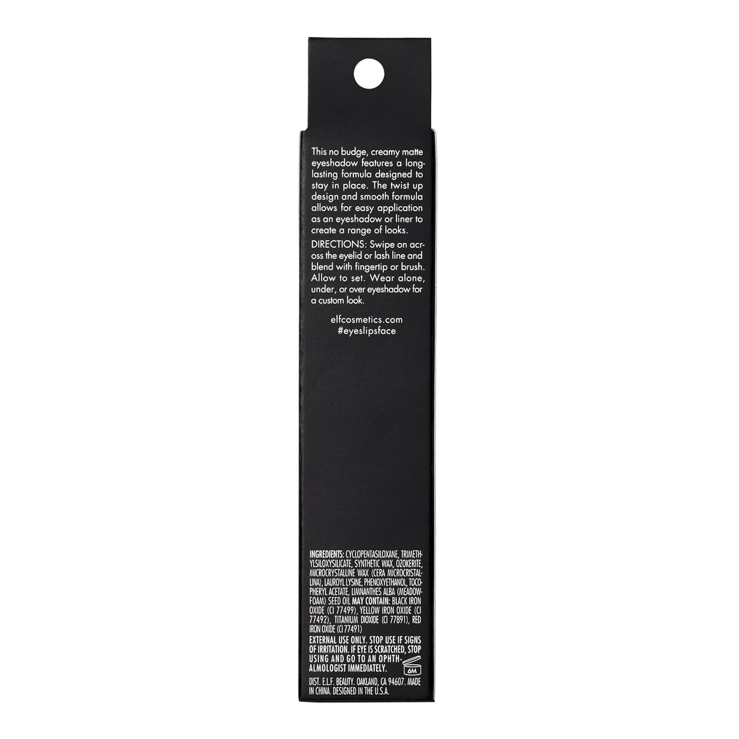 e.l.f. No Budge Matte Shadow Stick - Long-Wear Cream Eyeshadow, Vegan & Cruelty-Free | Matte Finish, Easy Application