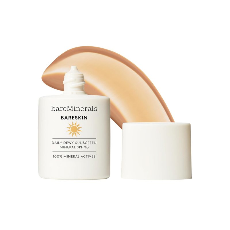 bareMinerals Daily Dewy Sunscreen SPF 30 - Hydrating Mineral Face Sunscreen with Niacinamide | Lightweight, Non-Greasy Glow Finish
