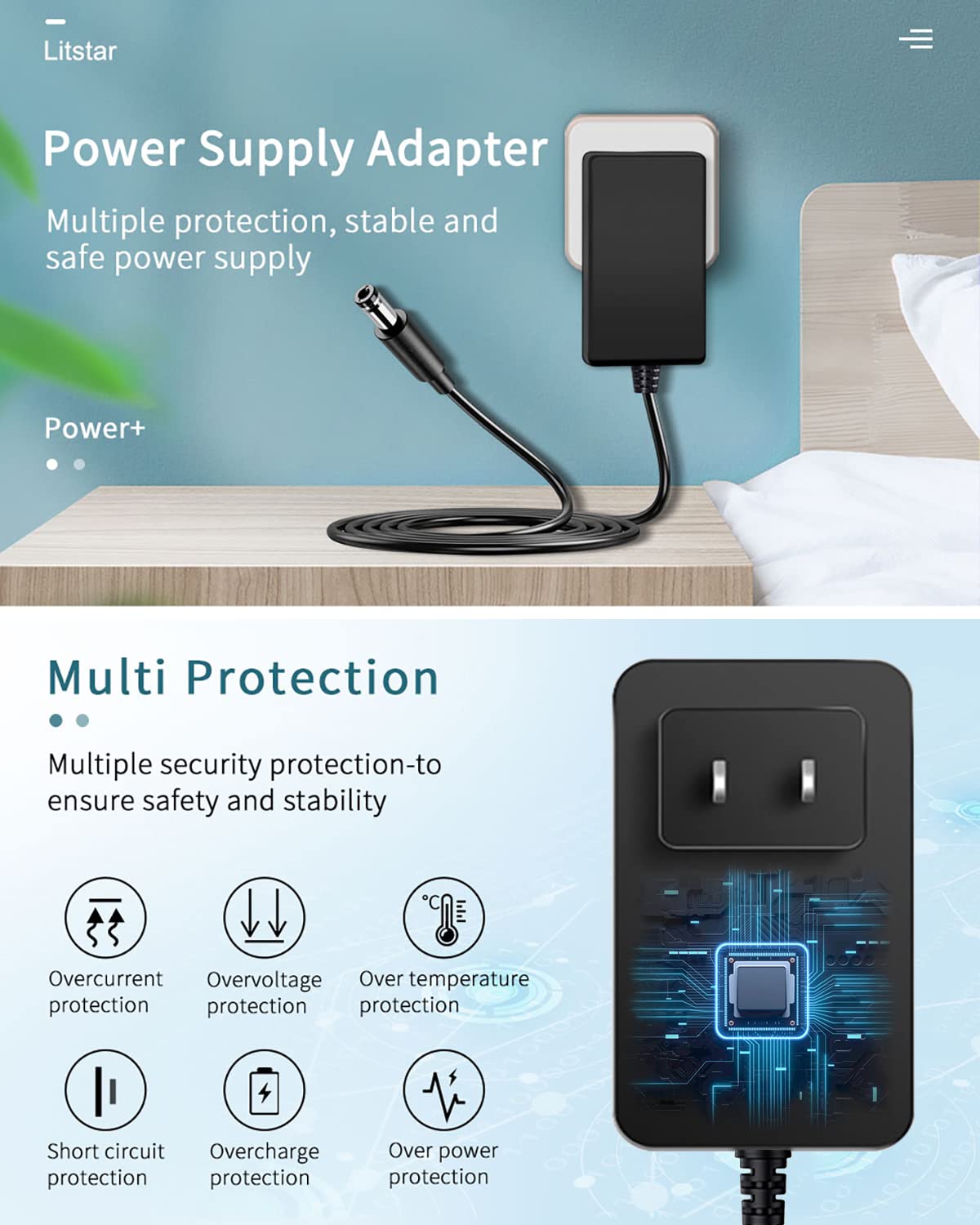 18V 1A AC DC Power Supply Adapter, US Wall Charger, DC Plug 5.5x2.1mm & 2.5mm Compatible with for 18volt (0.1A 0.15A 0.2A 0.25A 0.3A 0.4A 0.5A 0.6A 0.7A 0.8A 0.9A) 100mA~1000mA Equipment