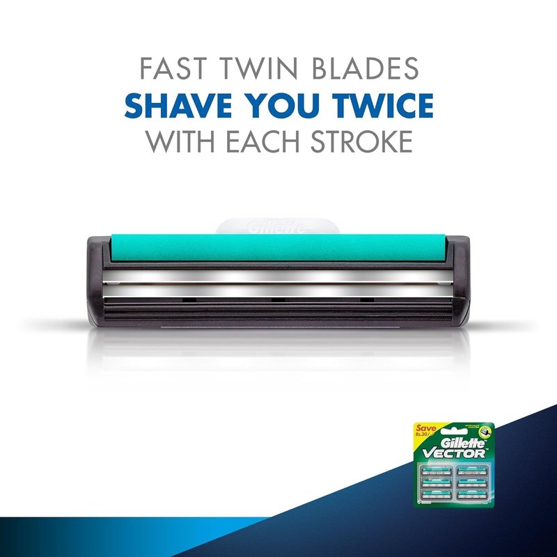 Red Gillette Vector Plus Razor Blade