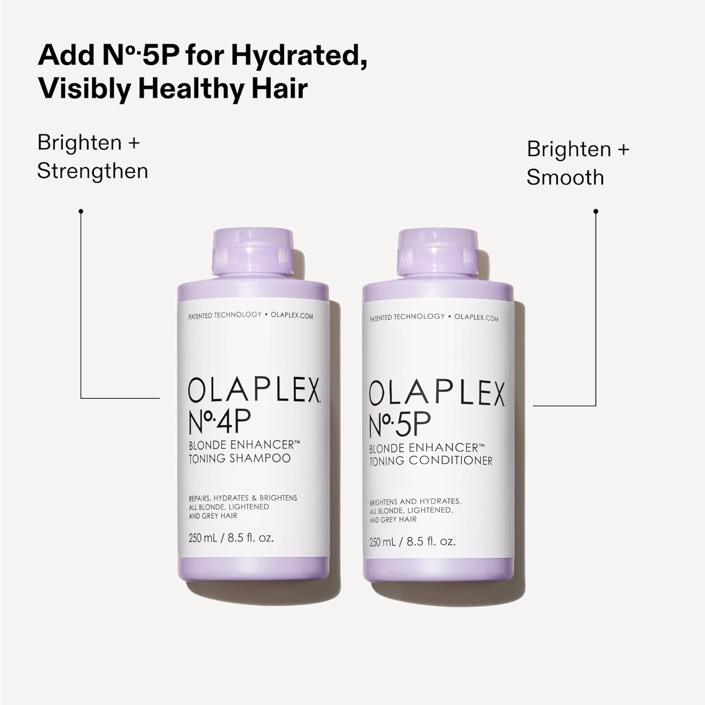 Olaplex Nº.4P Blonde Enhancer Purple Toning Shampoo - Neutralizes Brassiness & Strengthens Hair | Hydrating for All Hair Types