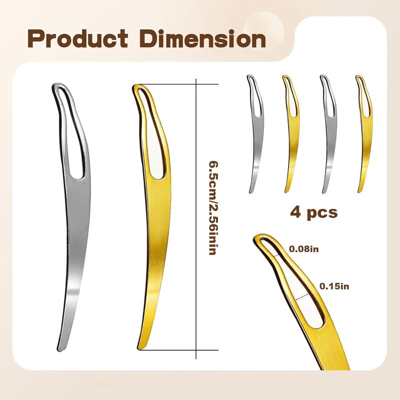 Interlocking Tool for Locs - Gold & Silver Crochet Needles | Dreadlock Maintenance Kit with Retightening Tool