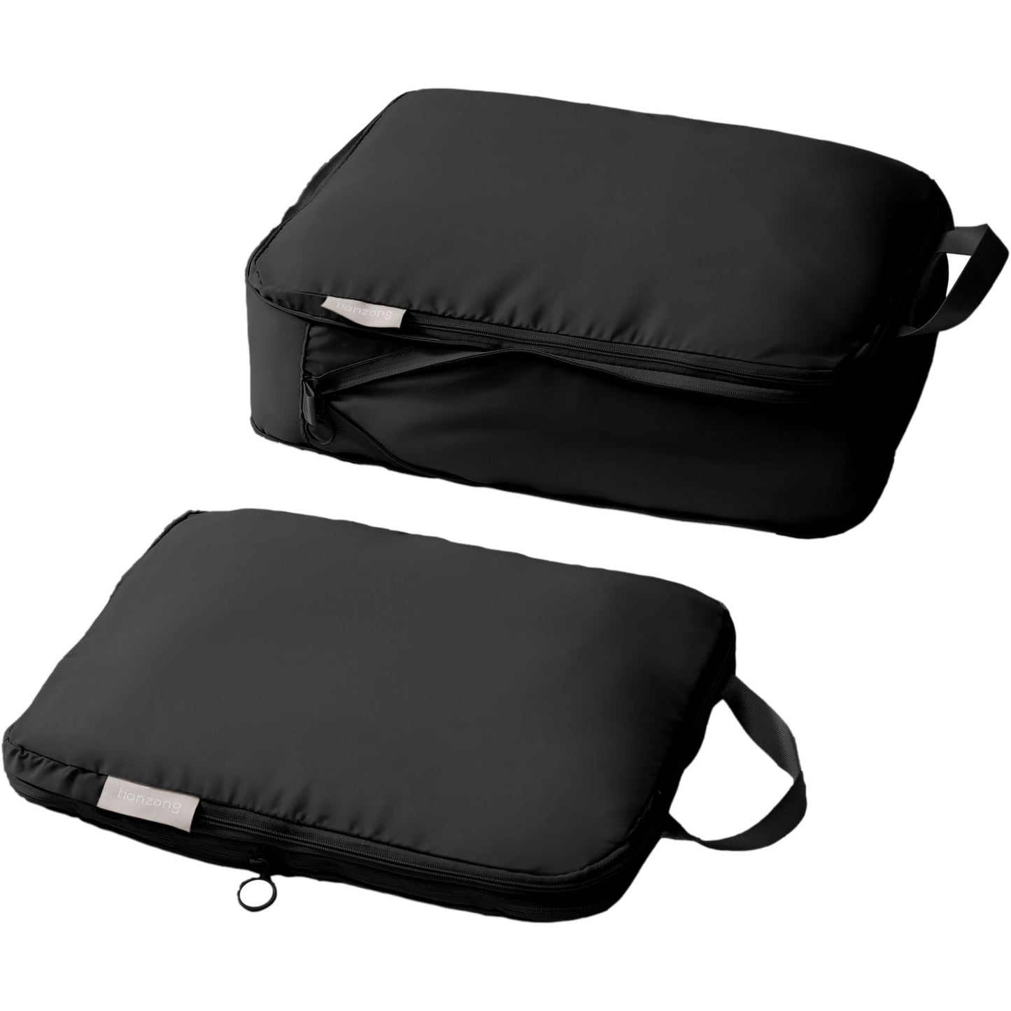 tianzong Compression Packing Cubes for Suitcases, Luggage Organizer Bags Set for Travel (2-Pack Large, Blue)