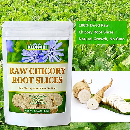 Natural Chicory Root Slices, 4oz - Caffeine Free & No Additives