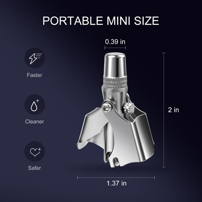Winsea Stainless Steel Hair Trimmer for Men and Women - Manual Nose and Ear Hair Trimmer, Nose Clippers, 360° Rotating Hair Trimmer, Washable Nose Hair Remover