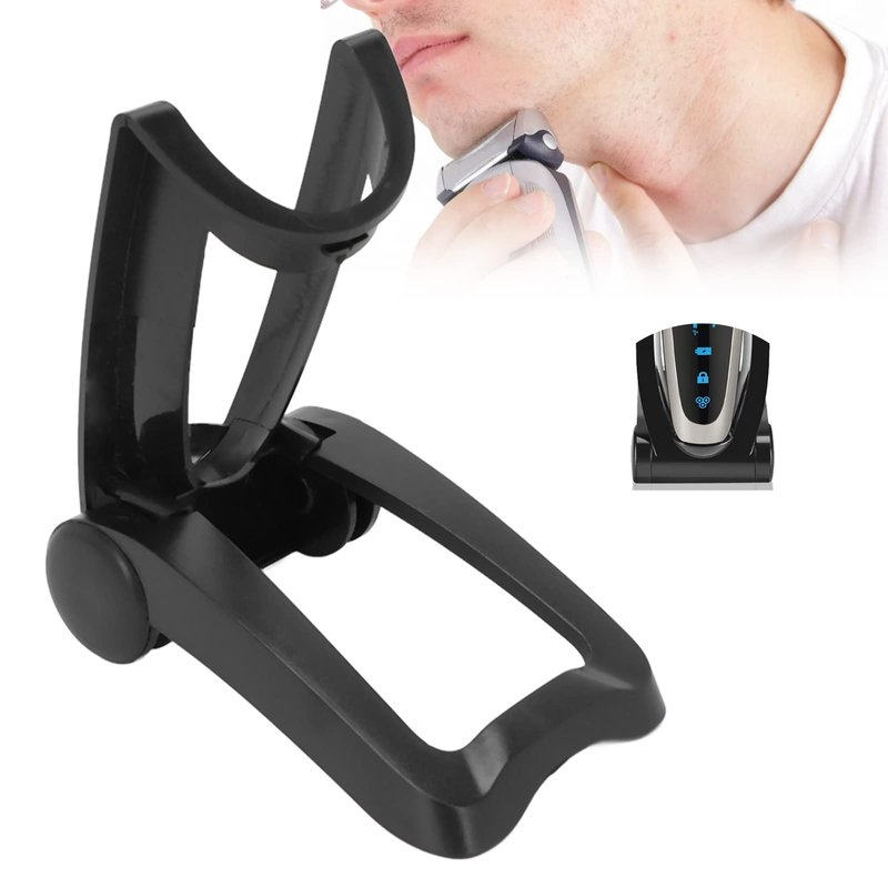 Agatige Electric Razors Holder, Foldable Electric Shaver Stand Base, Prevent Fall Electric Shaver Stand Storage Rack Bracket Home Bathroom Accessories