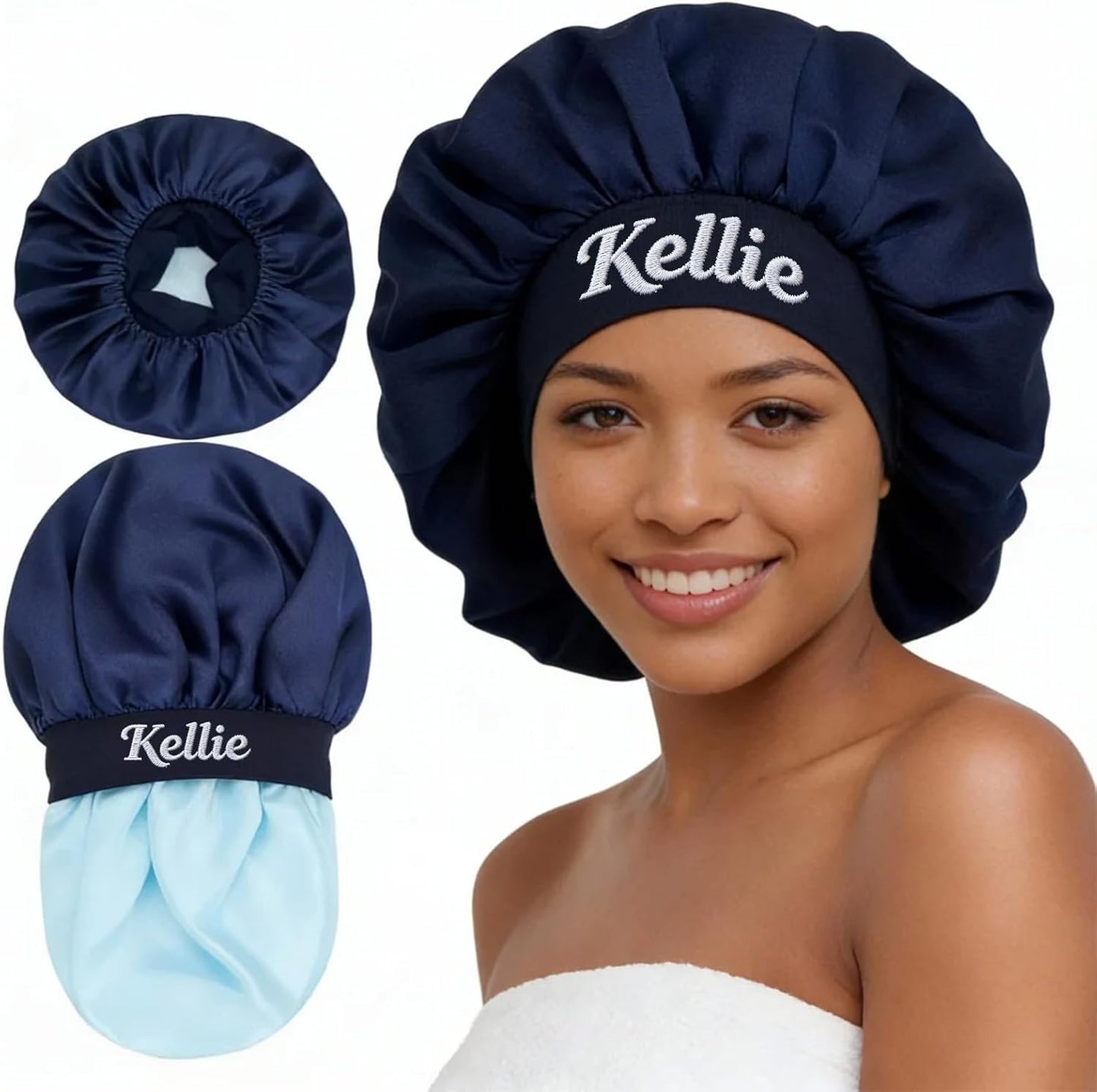 Custom Silk Bonnet - Satin Hair Cover for Sleeping | Perfect for Curly & Braided Hair