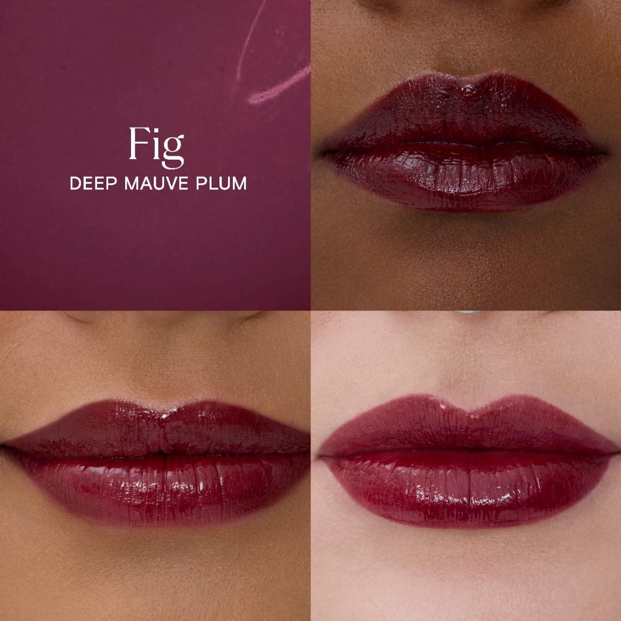 Lassi Lips Staining Lip Oil - Long-Lasting Moisturizing Tint | Fig Deep Mauve Plum - 0.14 oz