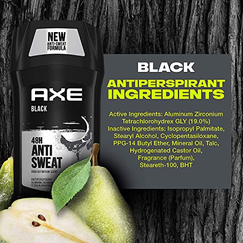 AXE Black Antiperspirant Deodorant Stick for 24-Hour Freshness, 2.7 Oz (Pack of 2)