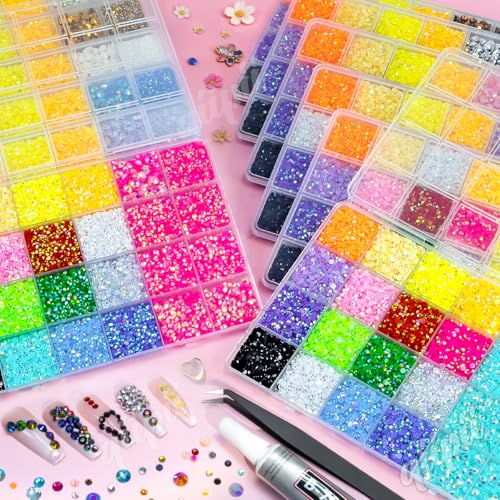 Clear Resin Rhinestones Bedazzler Kit with B7000 Glue - 2mm to 6mm