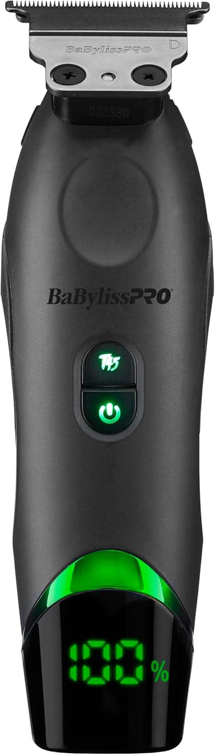 BaBylissPRO Wireless Charging Hair Trimmer for Men - Dual Speed Motor, 7500 RPM T-Blade, 3 Hour Runtime
