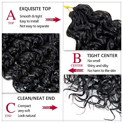 GoGo Curl Crochet Hair for Black Women - Short Beach Curls 10 Inch (Pack of 5) 1B