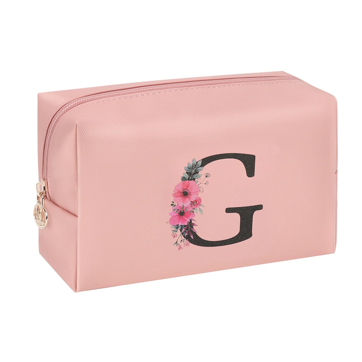 Initial Makeup Bag for Women, Travel Makeup Bag Small Cosmetic Bag, Birthday Gifts for Girls and Women, Teen Girls Gifts Trendy Stuff, Personalized Gifts for Grandkids Teacher Friends Bride Bridesmaid