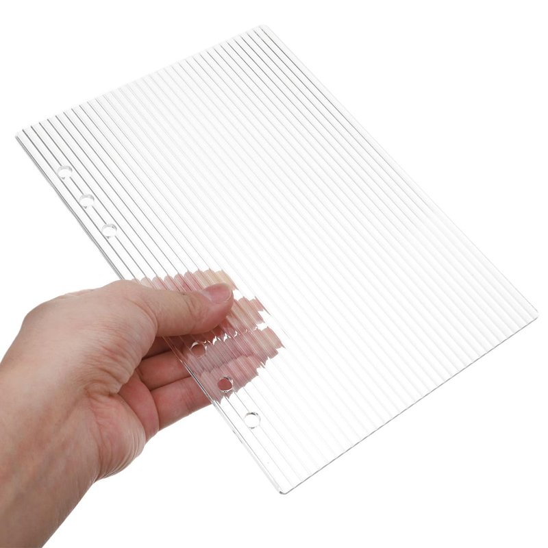 Angoily A5 Acrylic Binder Cover, Transparent 6 Hole Budget Binder for Office Use, Acrylic Protector 6 Hole Jacket View Window Removable Design