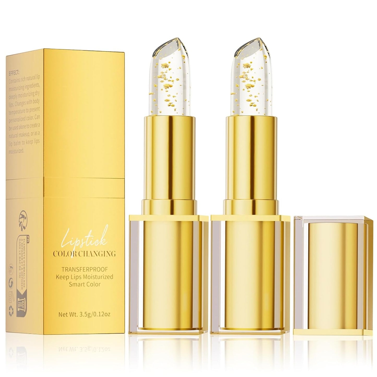 True Tone PH Adjusting Lipstick - Color-Changing Gold Foil Lipstick | Long-Lasting Moisturizing Formula for Women