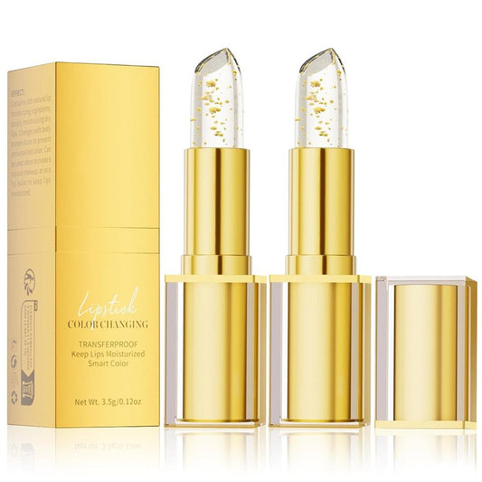 True Tone PH Adjusting Lipstick - Color-Changing Gold Foil Lipstick | Long-Lasting Moisturizing Formula for Women