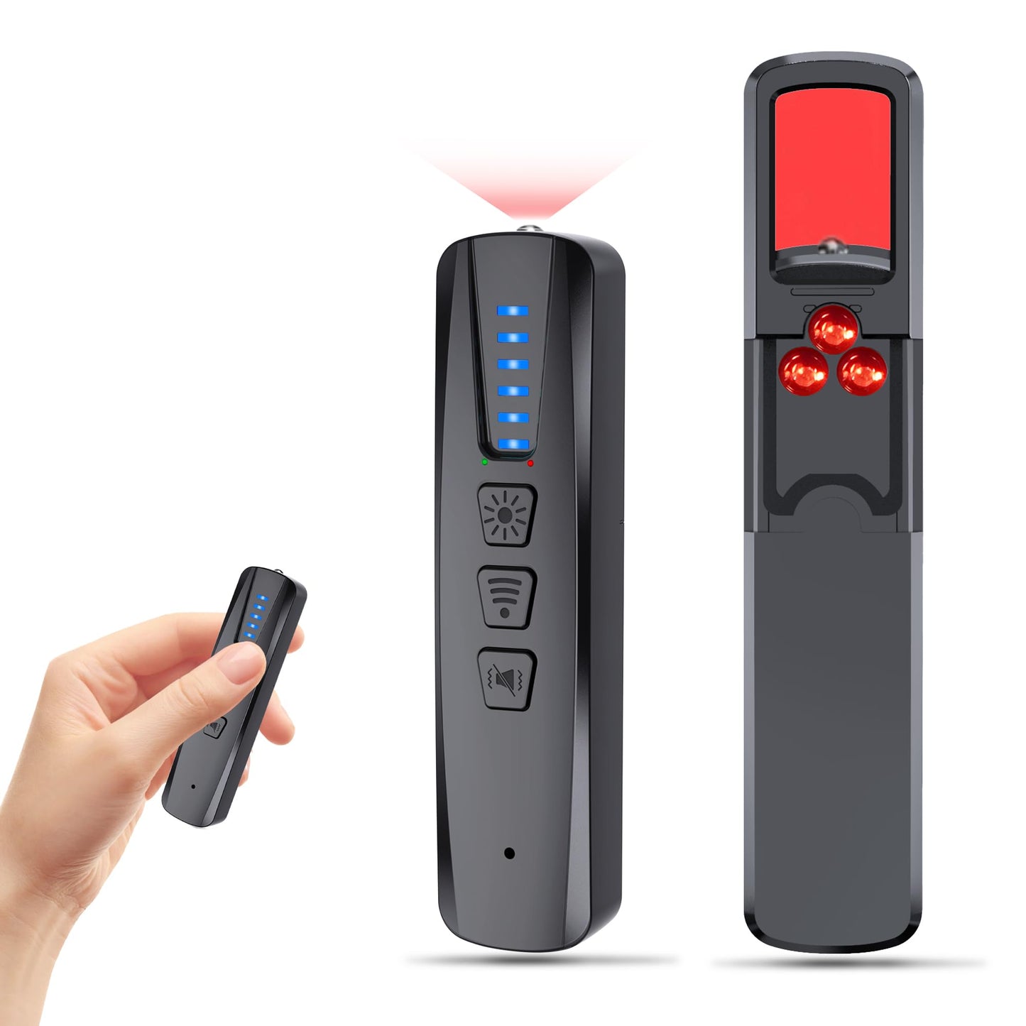 JZDCB Hidden Camera Detector & GPS Tracker Finder | Spy Camera Detector with RF Signal Detection for Travel, Hotel, Car | Anti-Spy Bug Detector & Wireless Camera Finder(Black)