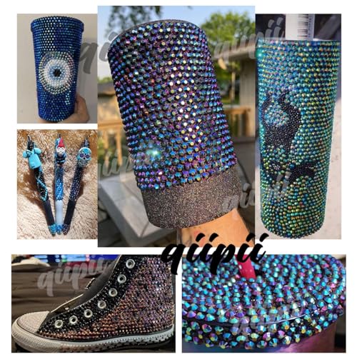 qiipii 24 Color Jelly Resin Rhinestones for DIY Crafting