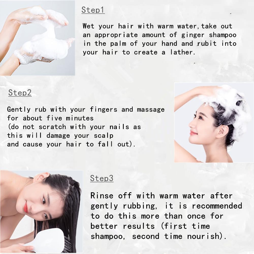 Ginger Hair Regrowth Shampoo - Instant Anti-Hair Loss Formula | 16.91 FL. oz (500ML)