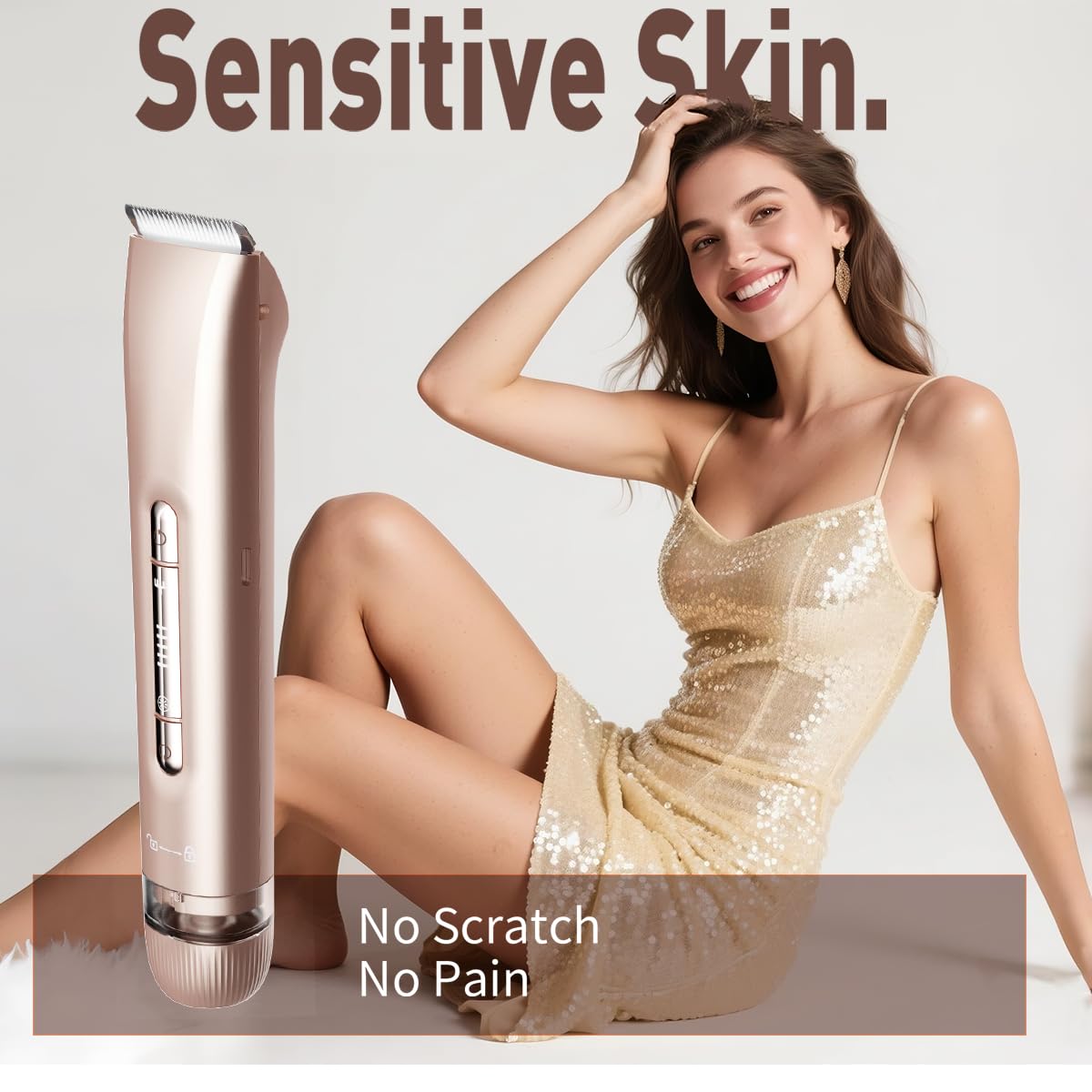 Bikini Trimmer for Women,2 in 1 Womens Electric Razors,Dual Head Shaver for Women Lady Facial Pubic Legs Private Area Body Hair,IPX7 Waterproof Wet & Dry