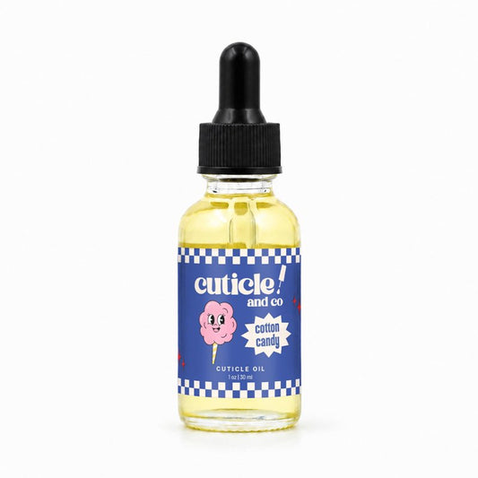 Cuticle & Co Cotton Candy Scented Cuticle Oil 1 oz - Professional Nail Manicure & Pedicure Care for Dry Cuticles - Hydrating Nail Treatment for Nails & Skin - Cotton Candy Scent