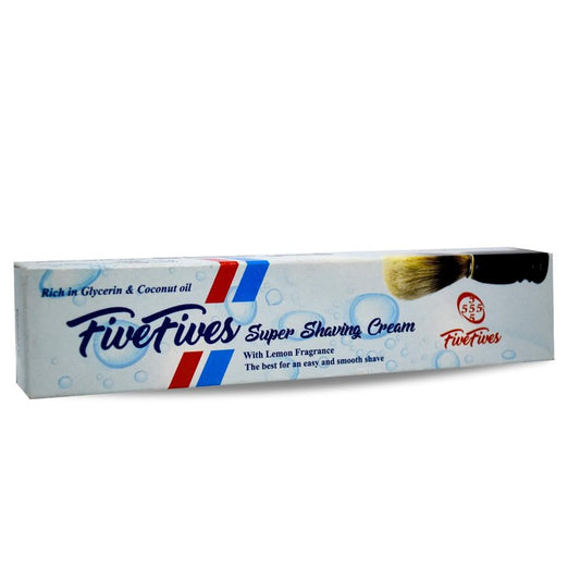 Five Fives Lather Shave Cream Cool Shaving Cream 55555 Each Tube 50 gm Glycerin Coconut Oil For A Smoother And Closer Shave 55555 Made In Egypt (5.29 oz / 150 gm Total 3 Pack)