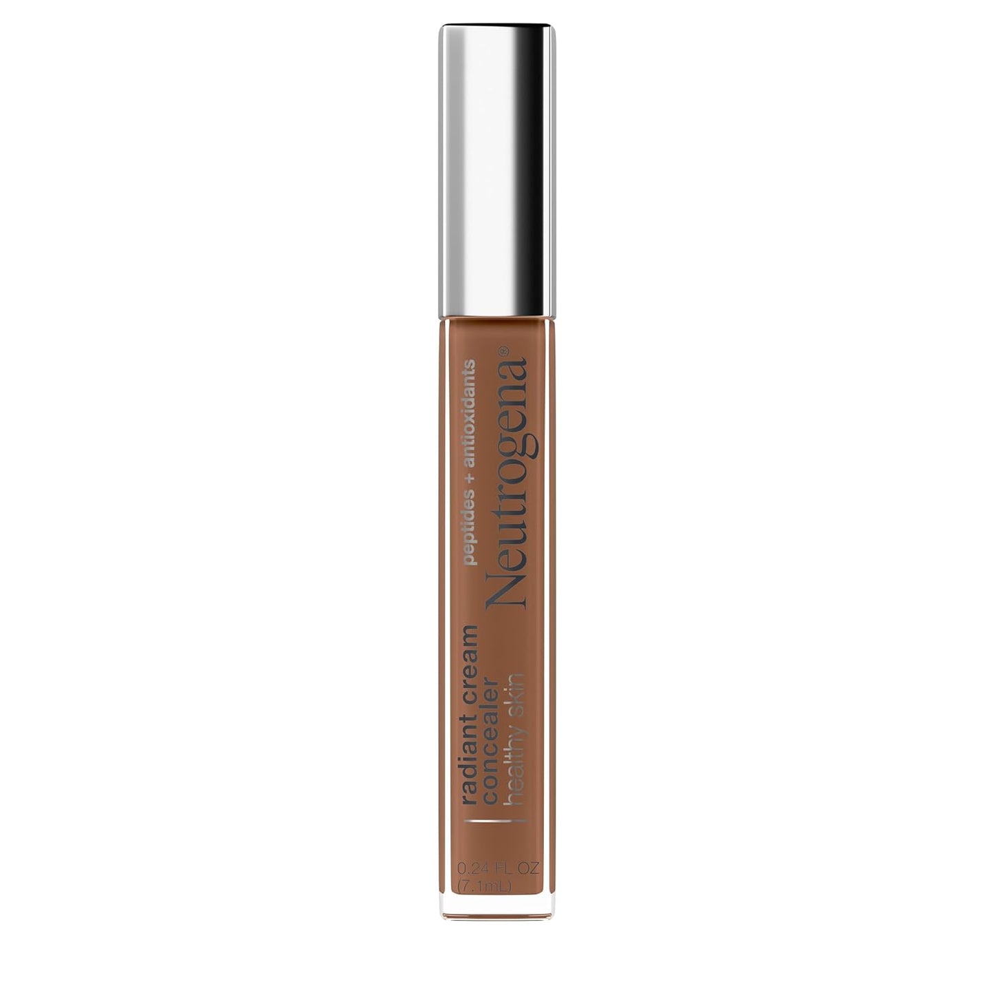 Neutrogena Radiant Brightening Cream Concealer - Lightweight, Non-Comedogenic, Peptides & Vitamin E | Cashew Light/Medium 03, 0.24 oz