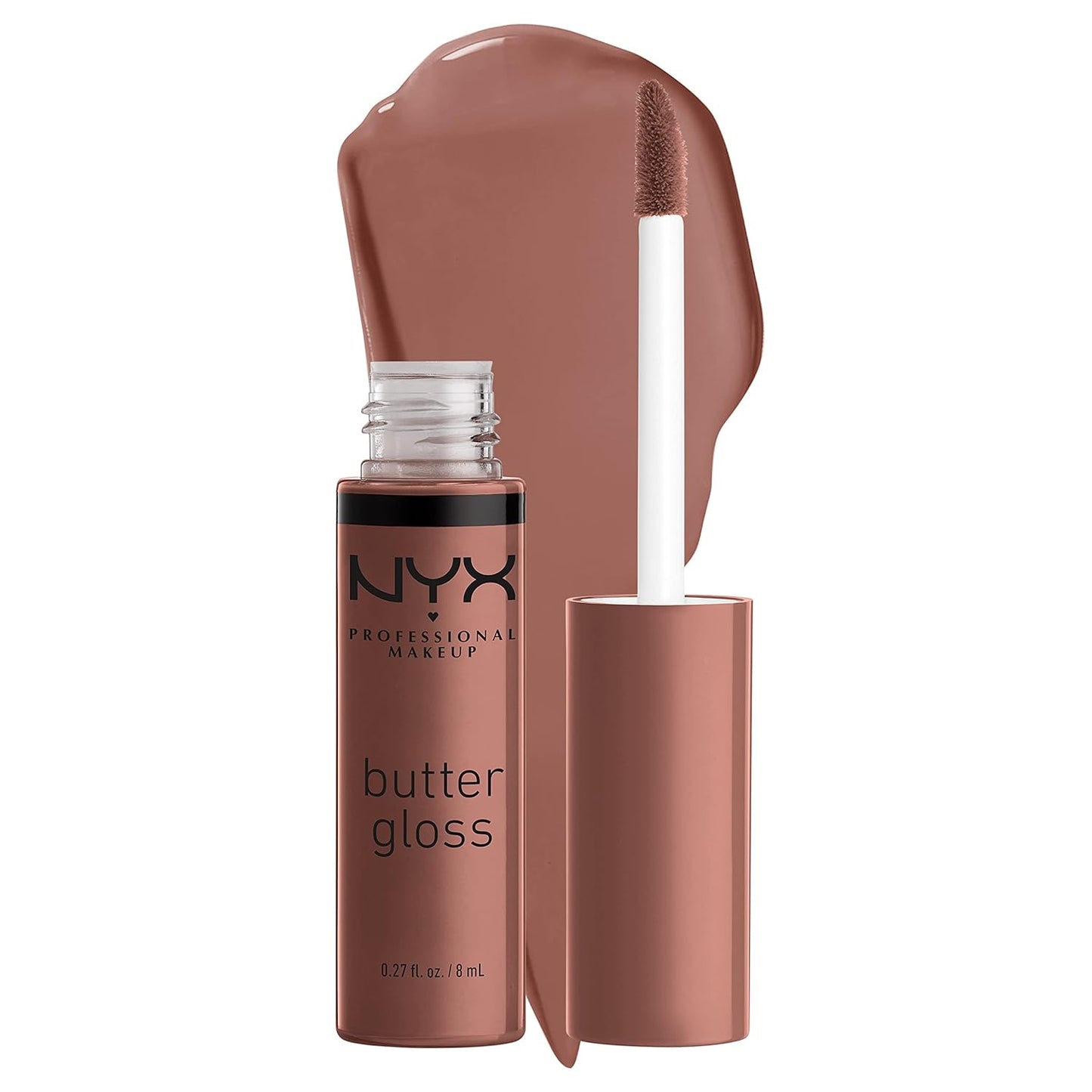 NYX Butter Gloss - Non-Sticky Brown Sugar Lip Gloss Trio | 3 Flavors: Sugar High, Spiked Toffee, Butterscotch
