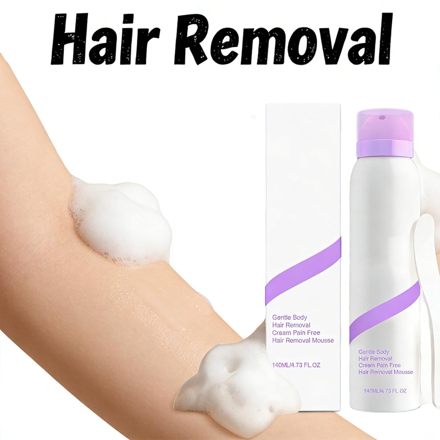 Pain-Free Hair Removal Spray - Gentle Formula for All Skin Types | Unisex Use