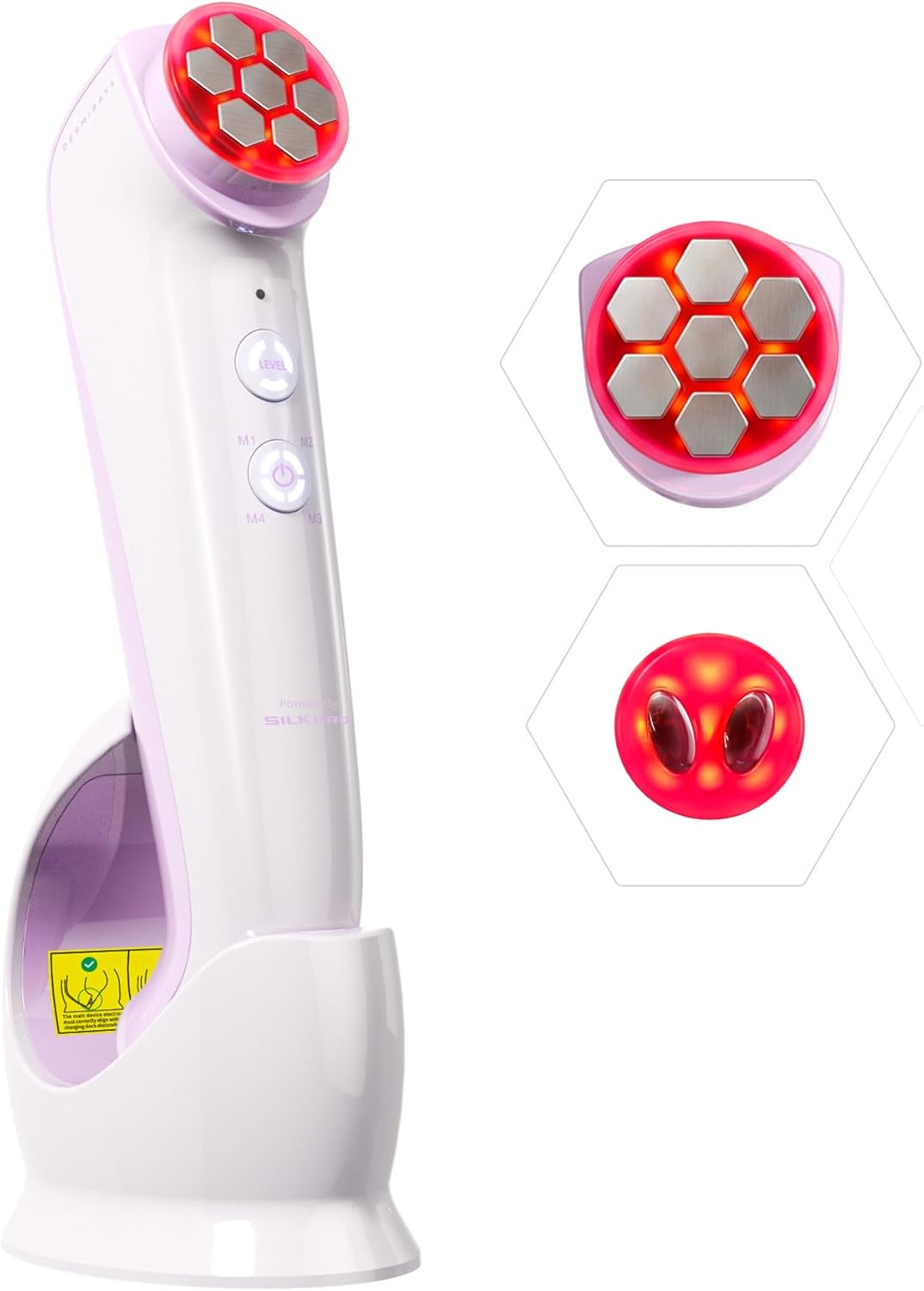 DermRays Microcurrent Device - 4-in-1 Facial Toning Tool with 650nm Red Light for Youthful Skin