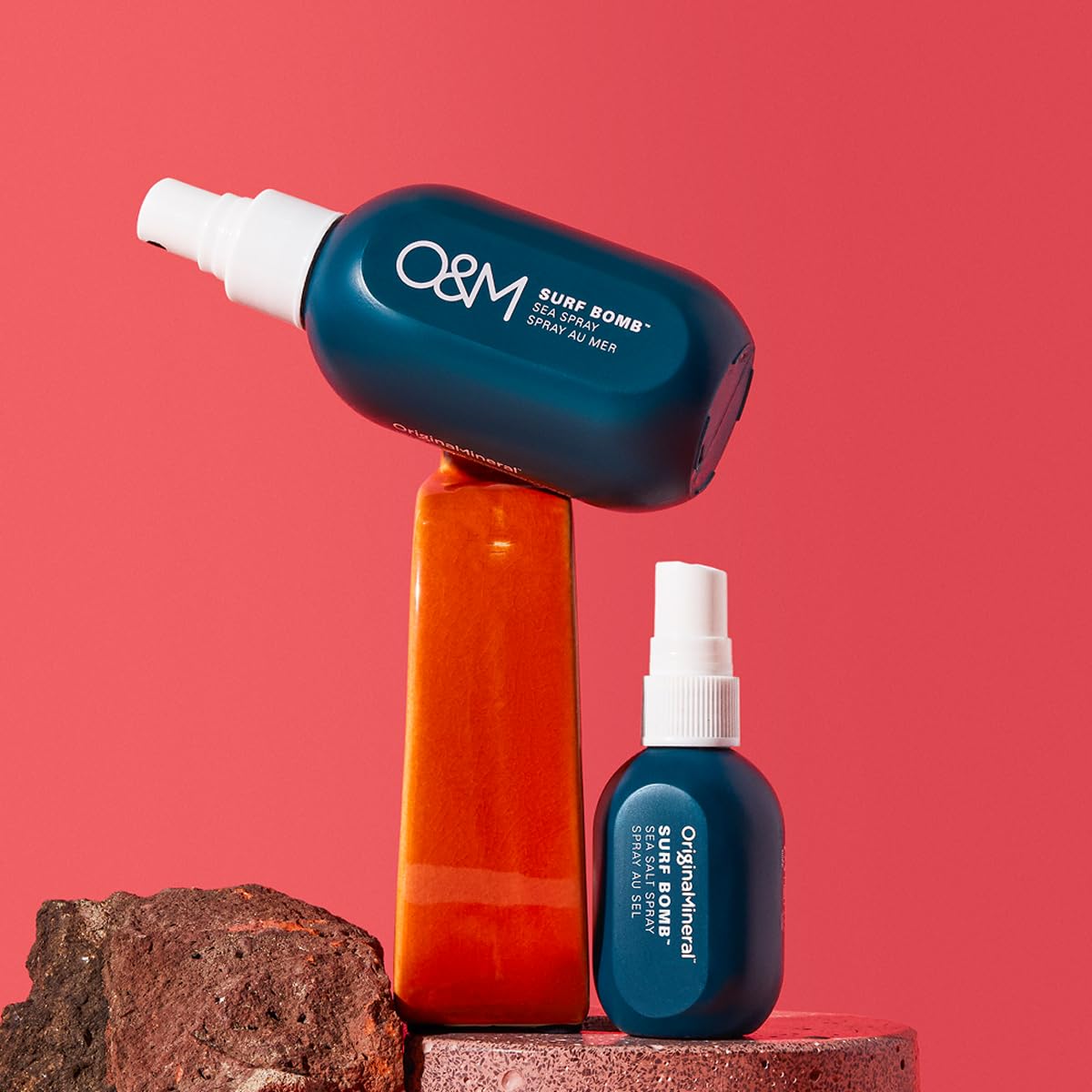 O&M Surf Bomb Sea Salt Texture Spray, Natural Texturizing Mist for Beach Waves, Hair Styling Product for Women & Men, Vegan Formula, UV Protection, Hair Volume Enhancer, 150ml