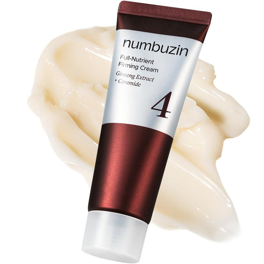 Numbuzin No.4 Cream - Full-Nutrient Firming Cream for Skin Elasticity & Anti-Aging | Red Ginseng & Niacinamide | 2.02 fl. oz.